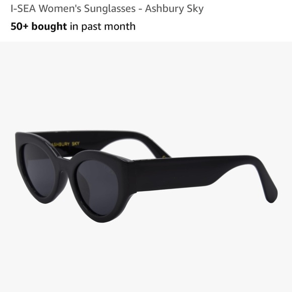 Women’s Black Polarized Cat Eye Sunglasses - Picture 5 of 5